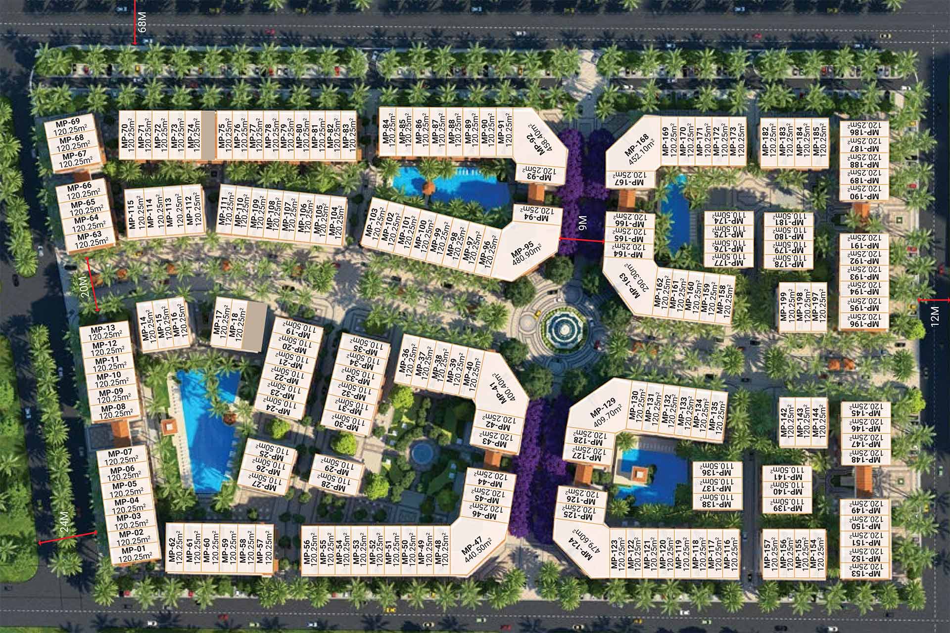 Sơ đồ phân lô Phu Quoc Marina Square