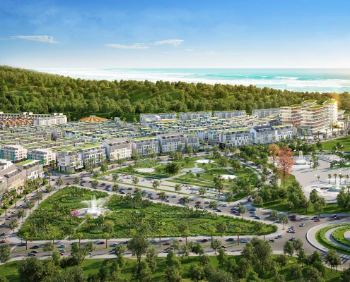 Phú Quốc đang tiến nhanh tới mục tiêu trở thành Thành phố biển đảo đầu tiên của Việt Nam. Ảnh đô thị Meyhomes Capital Phú Quốc tại trung tâm An Thới