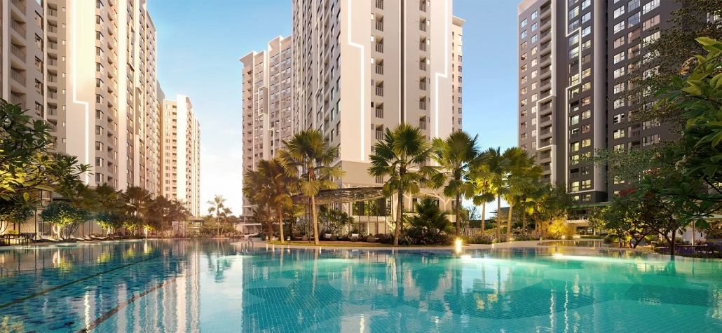 Không gian sống tích hợp nhiều tiện ích tại khu phức hợp Westgate (Ảnh phối cảnh).
