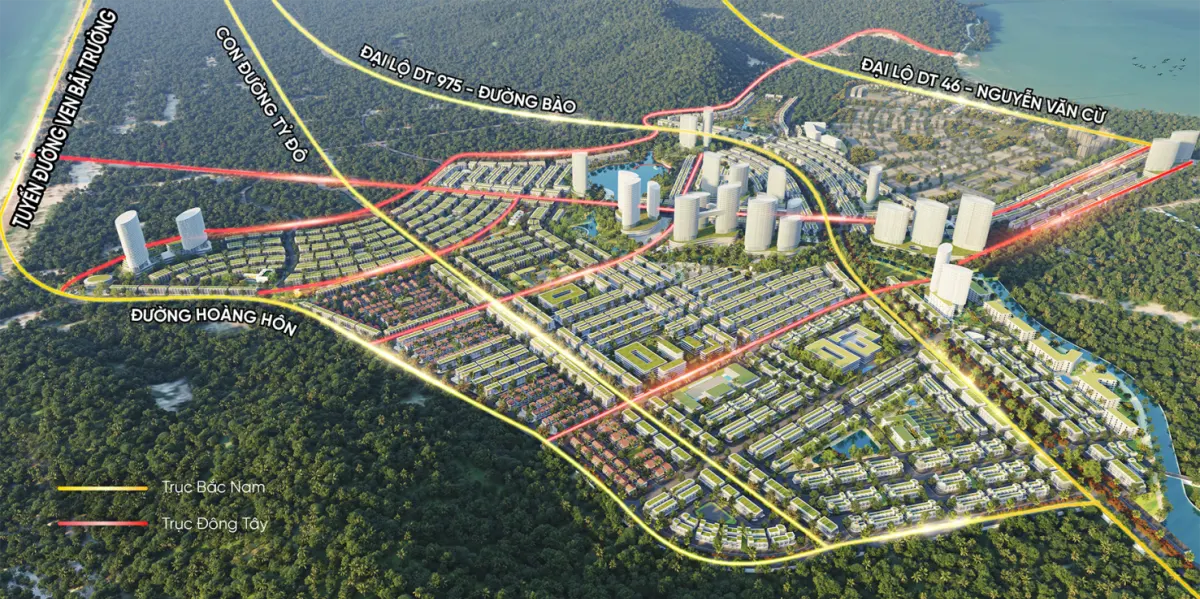 Quy hoạch đường Hoàng Hôn nối đường DT975 với đường ven biển Bãi Trường